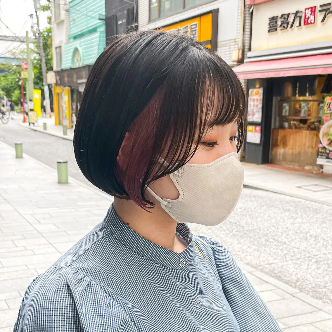 ミディアム カラー カット ヘアカラー トリートメント ショート/ボブ/ 透明感カラー/ほのかのヘアスタイル