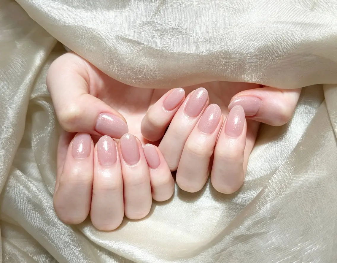 ネイル チークネイル 長さ出し フレンチネイル ジェルネイル 韓国ネイル ハンドネイル Lucky Nail Salon❶のネイルデザイン