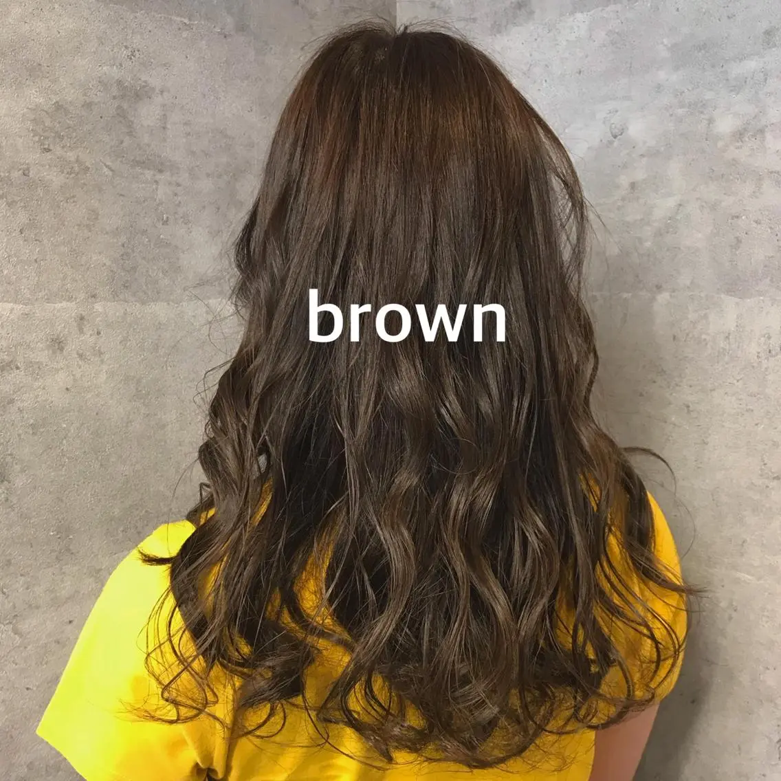 セミロング カラー ブリーチ ブラウンカラー くすみブラウン ブリーチなしカラー 今野 美栄のヘアスタイル