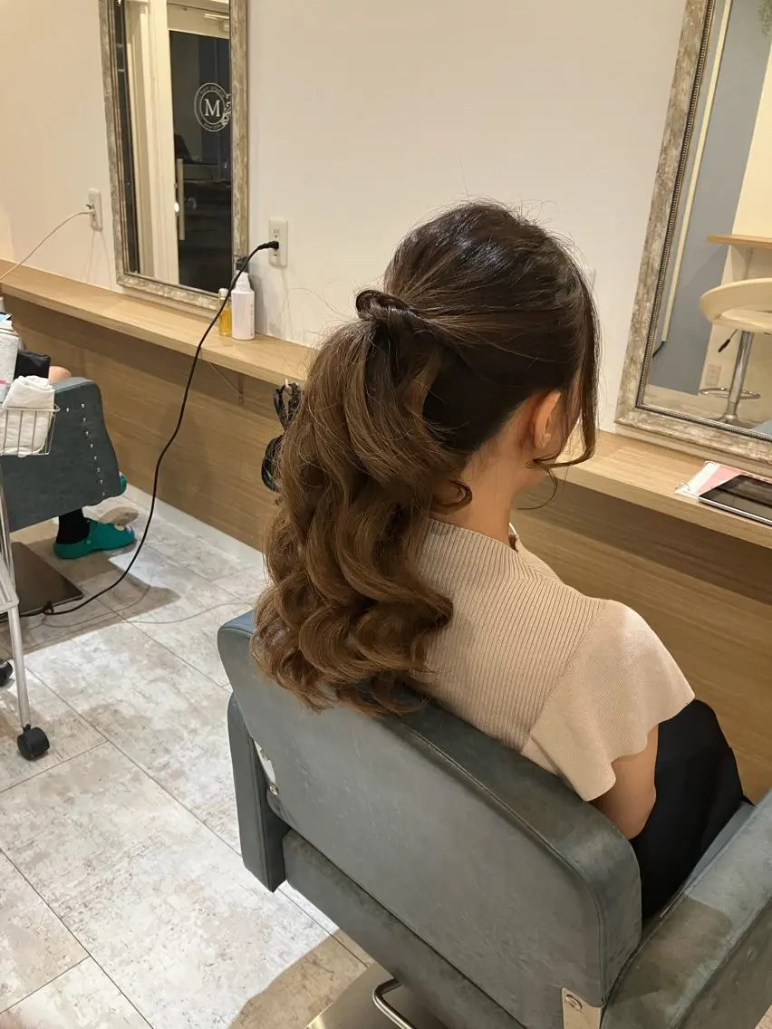 ロング ヘアセット マテリアル 中央駅店のヘアスタイル