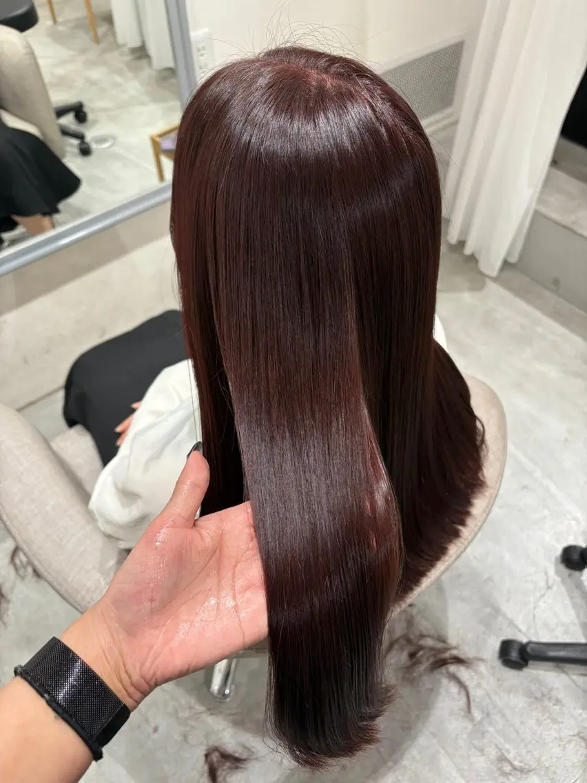 カラー 髪質改善×韓国艶髪 カラー ヒナタ🍒のヘアスタイル