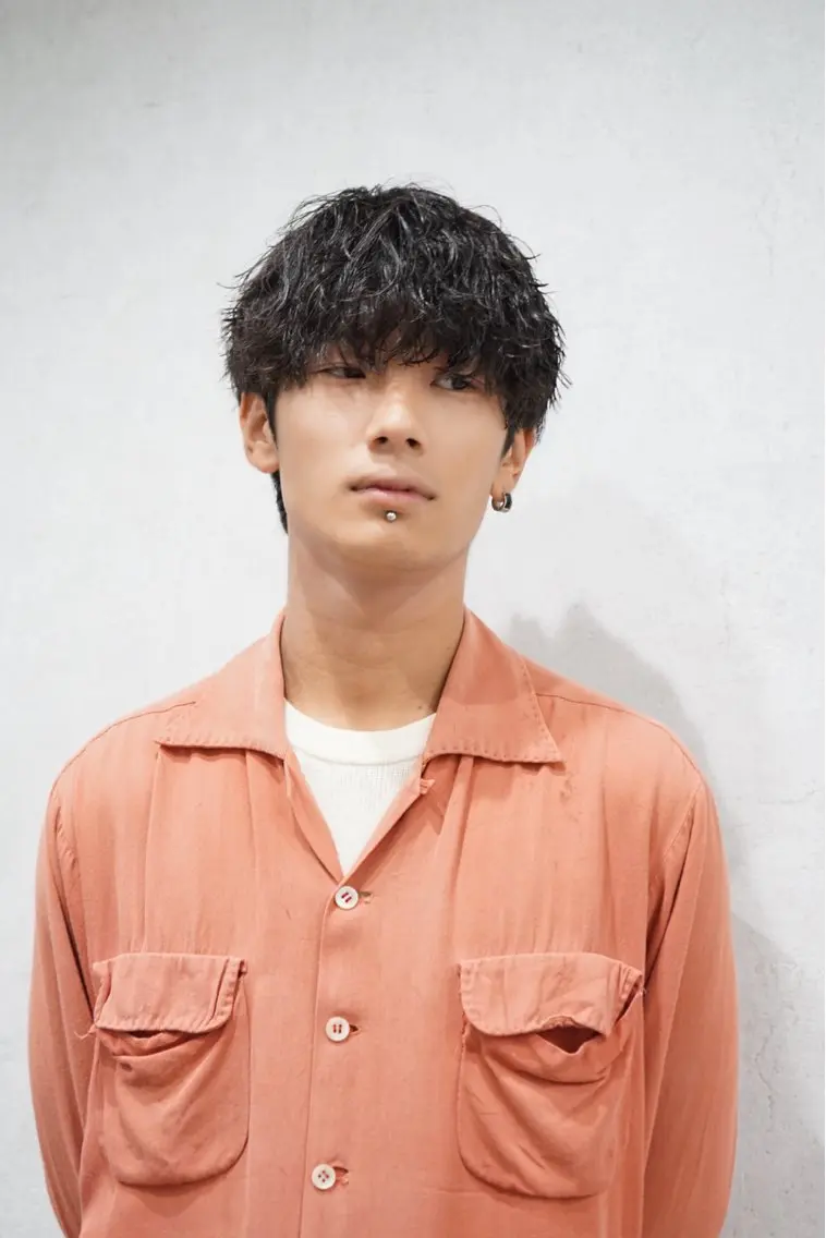 ミディアム パーマ メンズ men’s hair / 隼翔のヘアスタイル