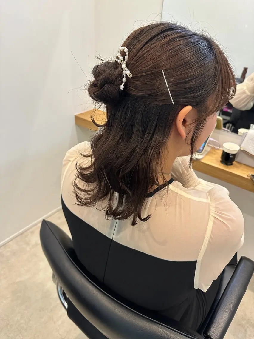 ミディアム ヘアアレンジ ヘアセット レイヤー/ヘアセット 💐nao.のヘアスタイル