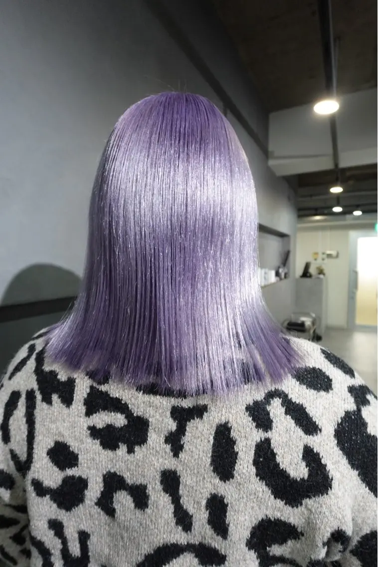 セミロング 【ピンク/ラベンダー 】mao🐩💜のヘアスタイル