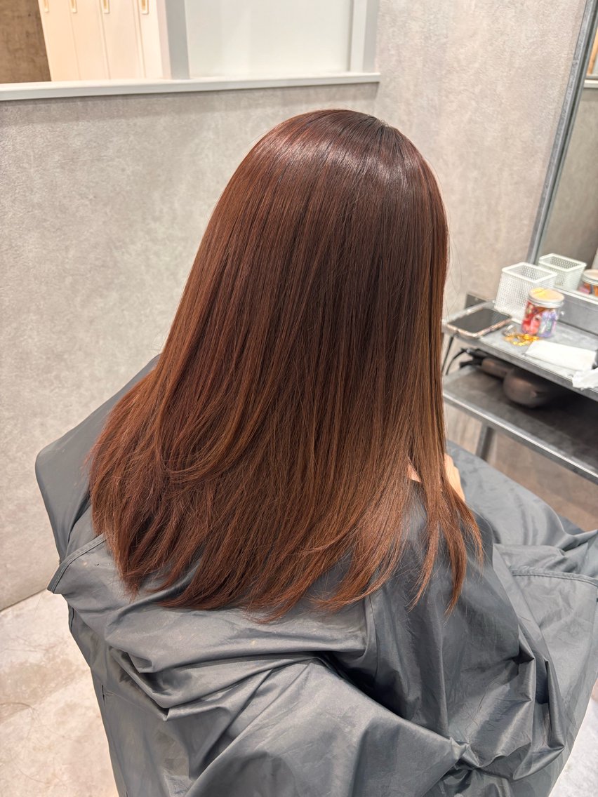 セミロング 縮毛矯正 カット 縮毛矯正 トリートメント 小川 海のヘアスタイル