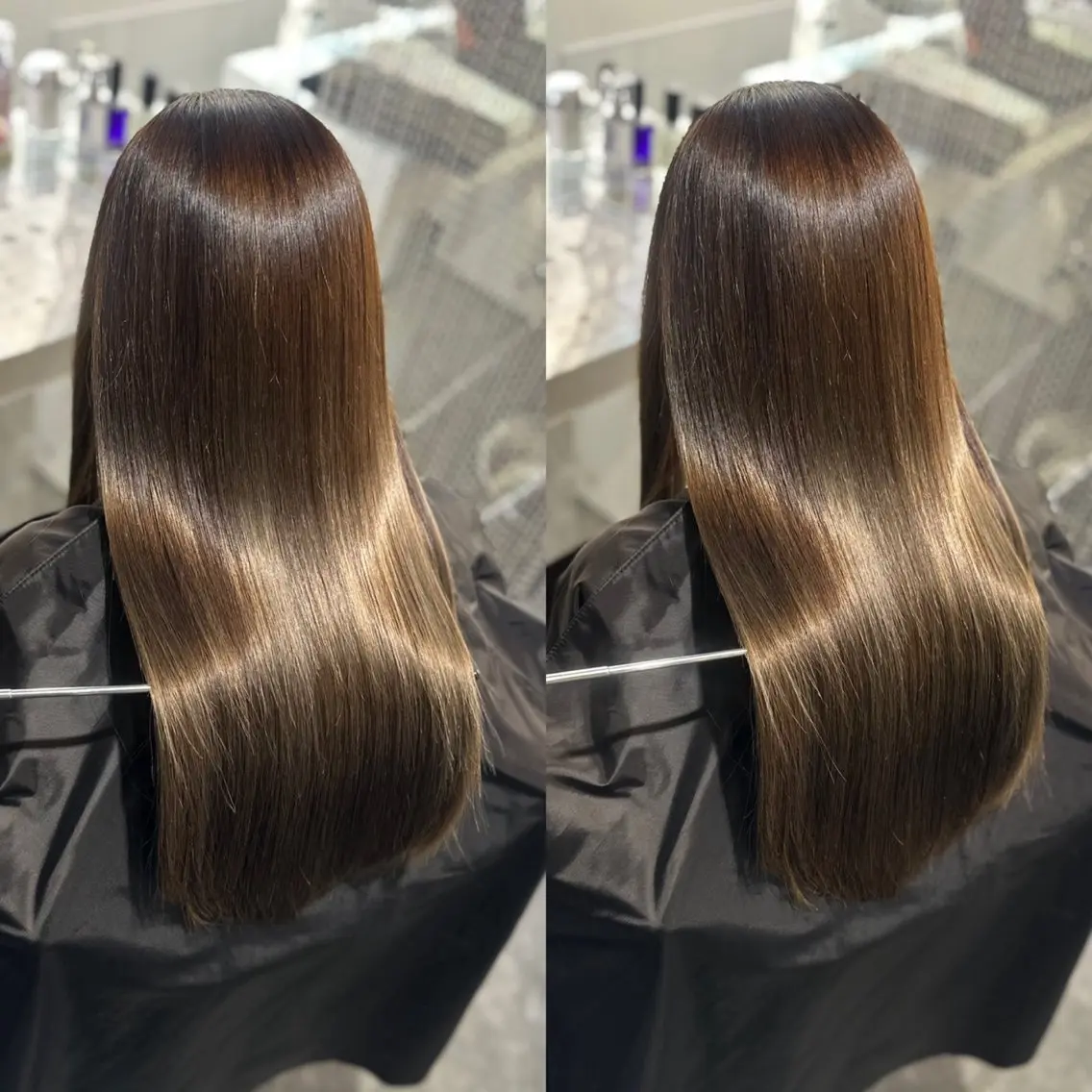 セミロング カット 縮毛矯正 WHALE hair × beautyのヘアスタイル