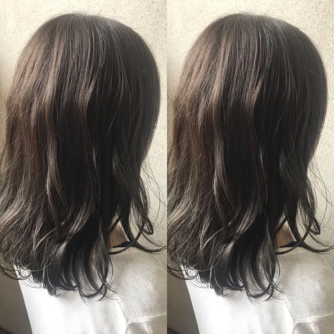 ミディアム カラー ヘアカラー 小栗 麻衣のヘアスタイル
