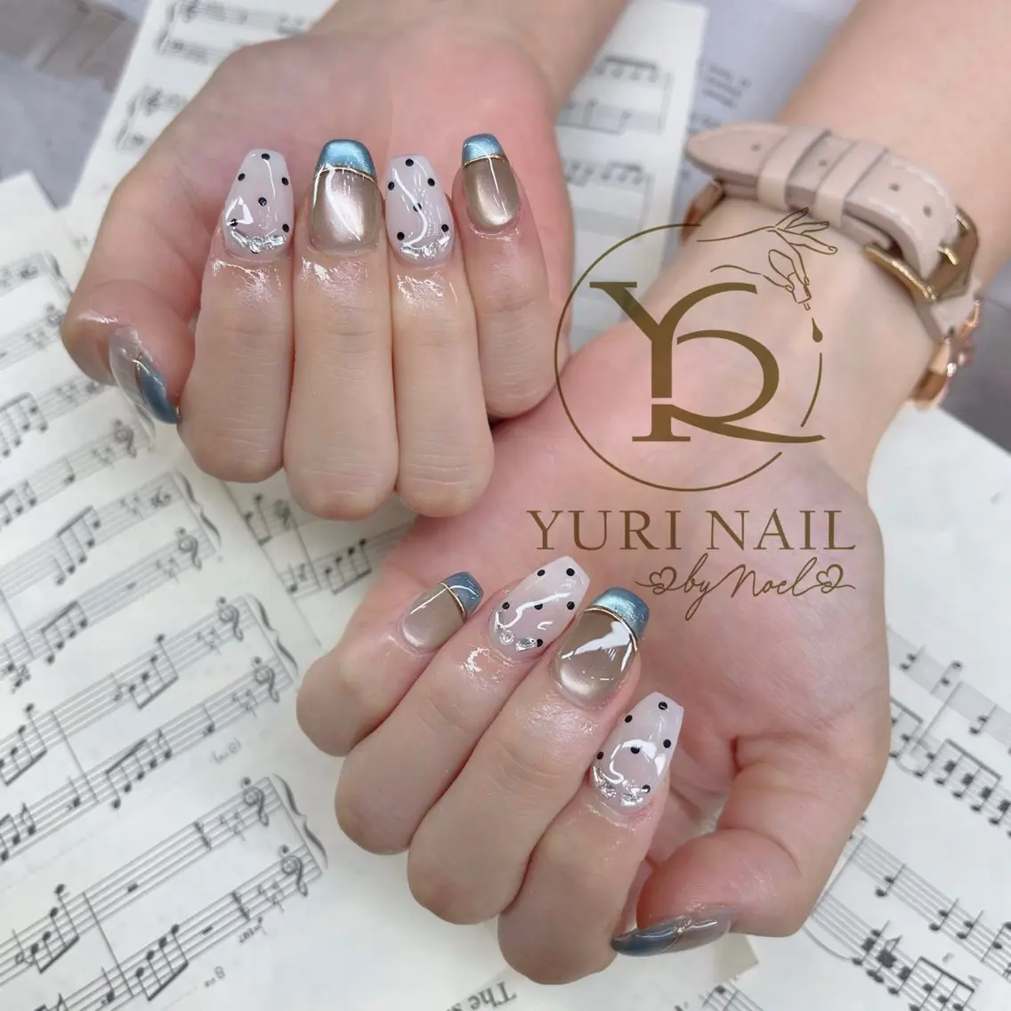 ネイル チークネイル フットネイル フレンチネイル グラデーション キラキラネイル ハンドネイル フットネイル ハンドケア YURI Nail Funabashiのネイルデザイン