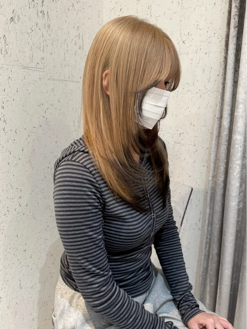 セミロング カラー 似合わせカット カット ヘアカラー トリートメント mai / linoah˚✧のヘアスタイル