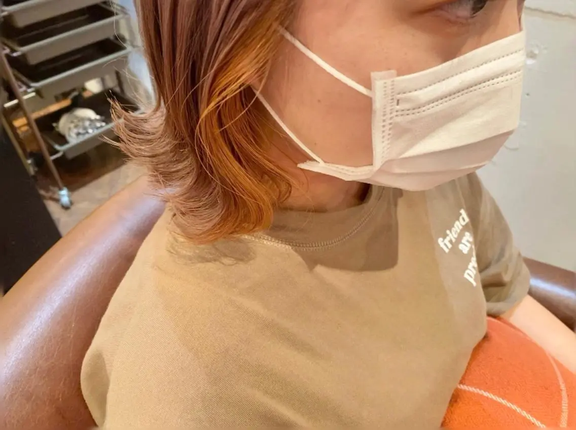ショート カラー オレンジ 🌈🌸あおき みちる🌟💗のヘアスタイル