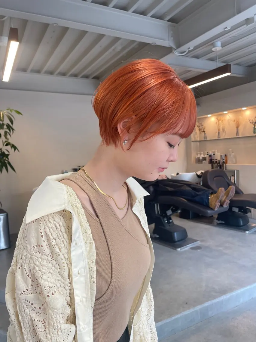 🫧韓国風ダブルカラー＋カット🫧初回半額💎トリートメントで艶髪に🌙ケアブリーチ追加で＋2400円の写真