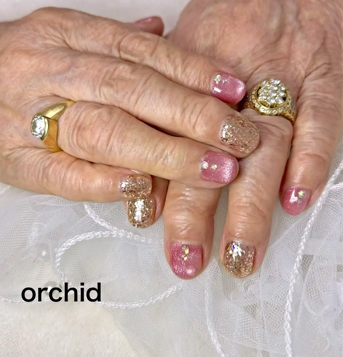 ネイル ハンドネイル orchid ♡オーキッドのネイルデザイン