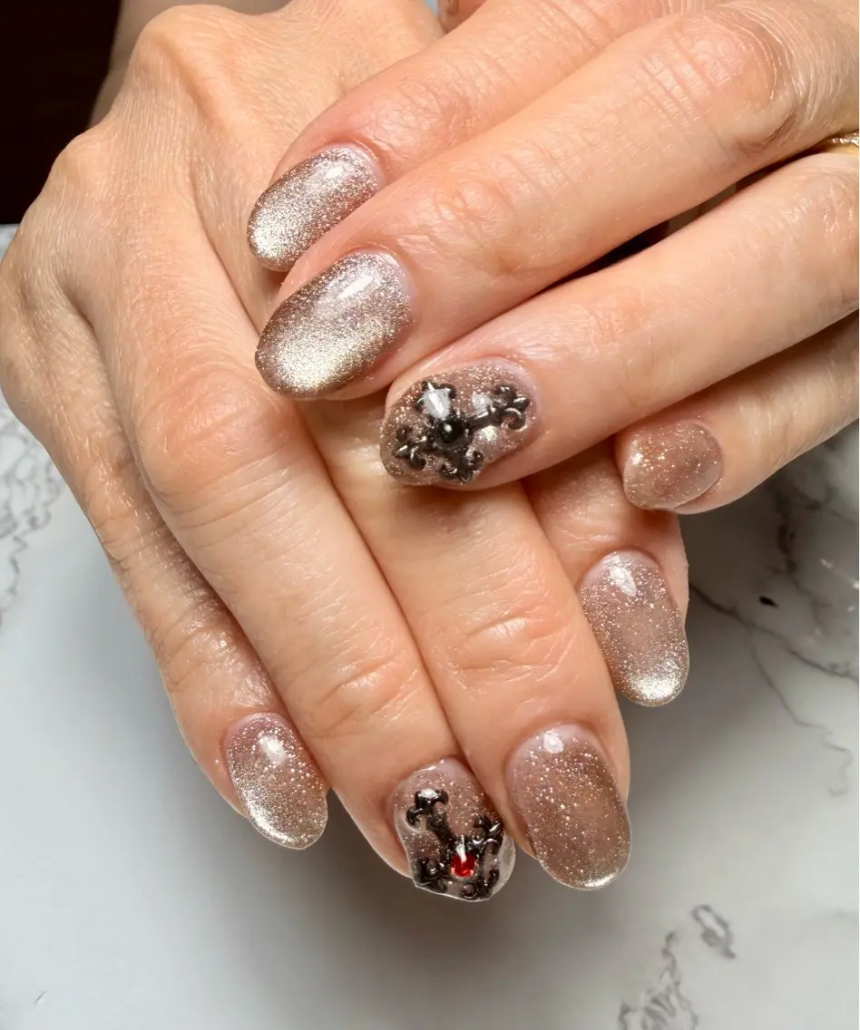 ネイル アートネイル チークネイル フラッシュネイル フラッシュマグ フレンチネイル Mai’s nailのネイルデザイン