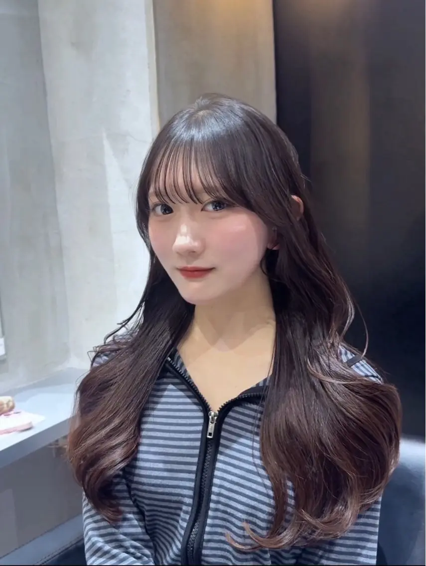 ロング カラー エクステ 艶髪×透明感カラー りなのヘアスタイル