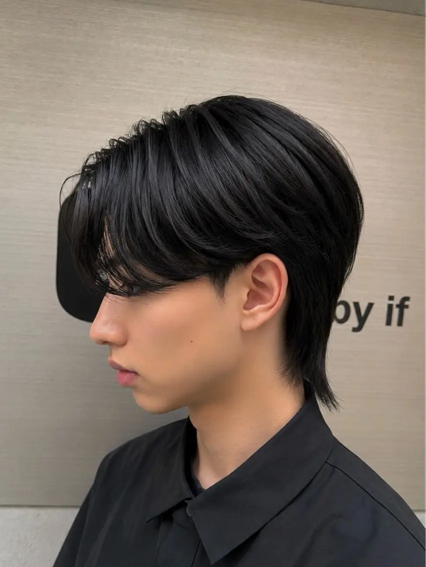 ショート メンズ メンズウルフカット ウルフカット カット かずさ🐈‍⬛ lmu by ifのヘアスタイル