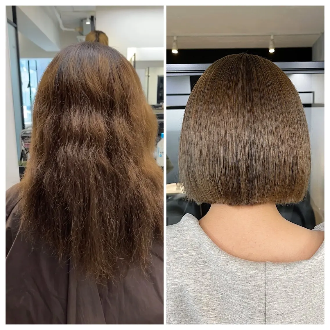 ショート 縮毛矯正 トリートメント け んブリーチ縮毛矯正のヘアスタイル