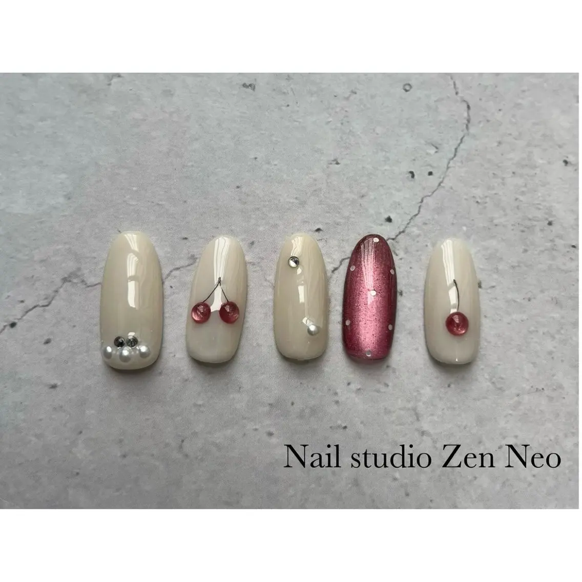 ネイル ホワイト ハンドネイル Zen Neo / SEINA🎀のネイルデザイン