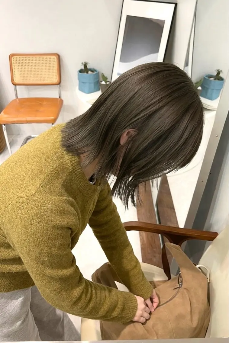 ミディアム ヘアカラー ヘアセット 🌿似合わせ透明感 カラー松本朋幸🌿のヘアスタイル