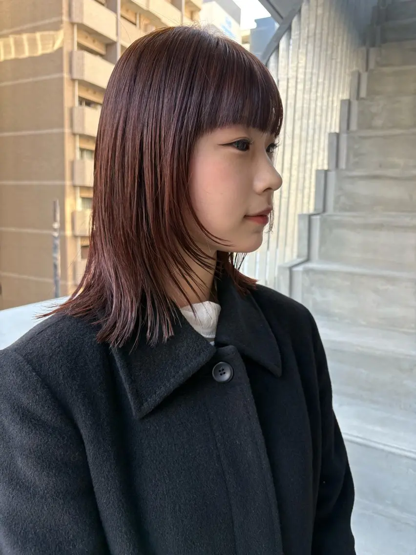 ミディアム 薄暮 マツイ レンのヘアスタイル