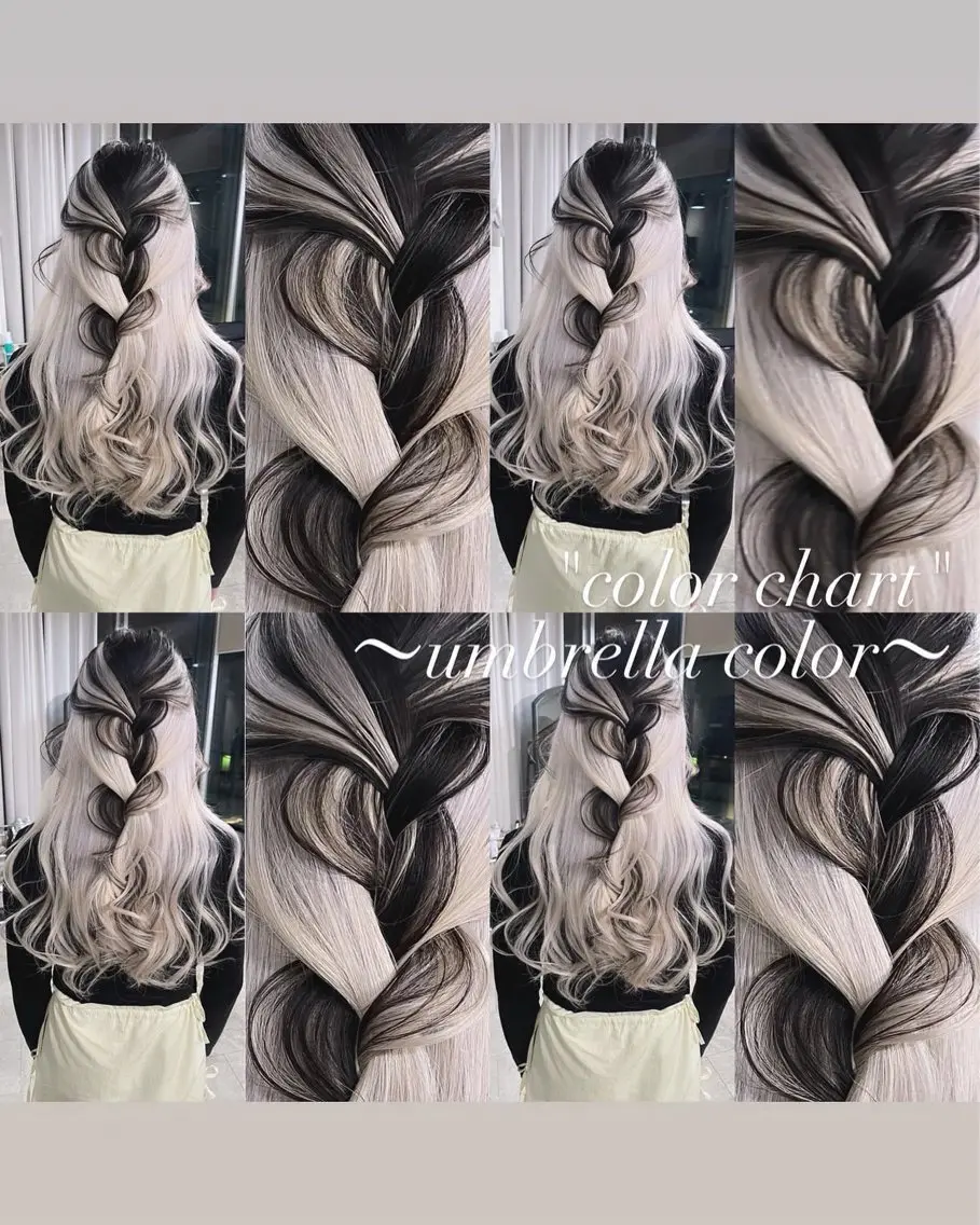 ロング カラー カット ヘアカラー トリートメント ヘアセット 💜ハイトーン💛 マジカルかいちゃんのヘアスタイル