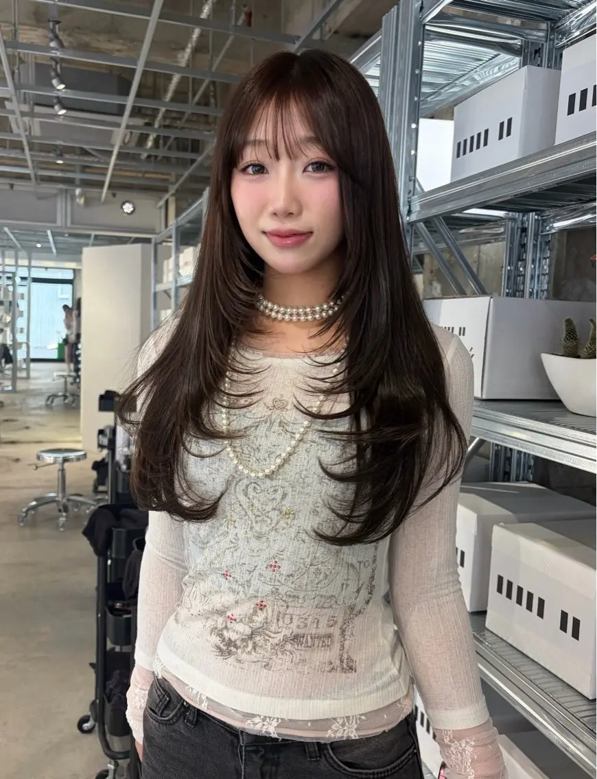 ロング カット トリートメント ダブルカラー/レイヤ ーカット 🤍ゆきなのヘアスタイル
