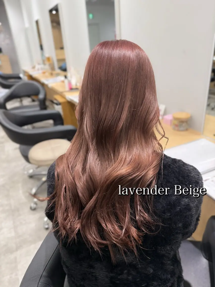 ロング カラー ベージュカラー ブリーチ ケアブリーチ ハイトーンカラー ピンクカラー ヘアカラー トリートメント 巻ける髪質改善🫧ハ イライト/永田汰伊智のヘアスタイル
