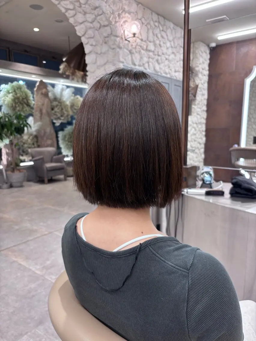 ショート ボブ 縮毛矯正 田尾 凌雅のヘアスタイル