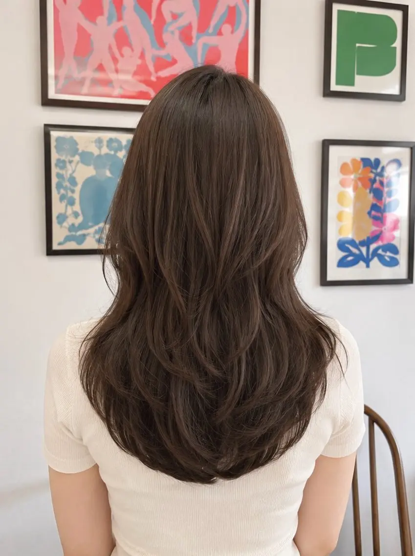 ミディアム ヘアカラー 太田 明伽のヘアスタイル
