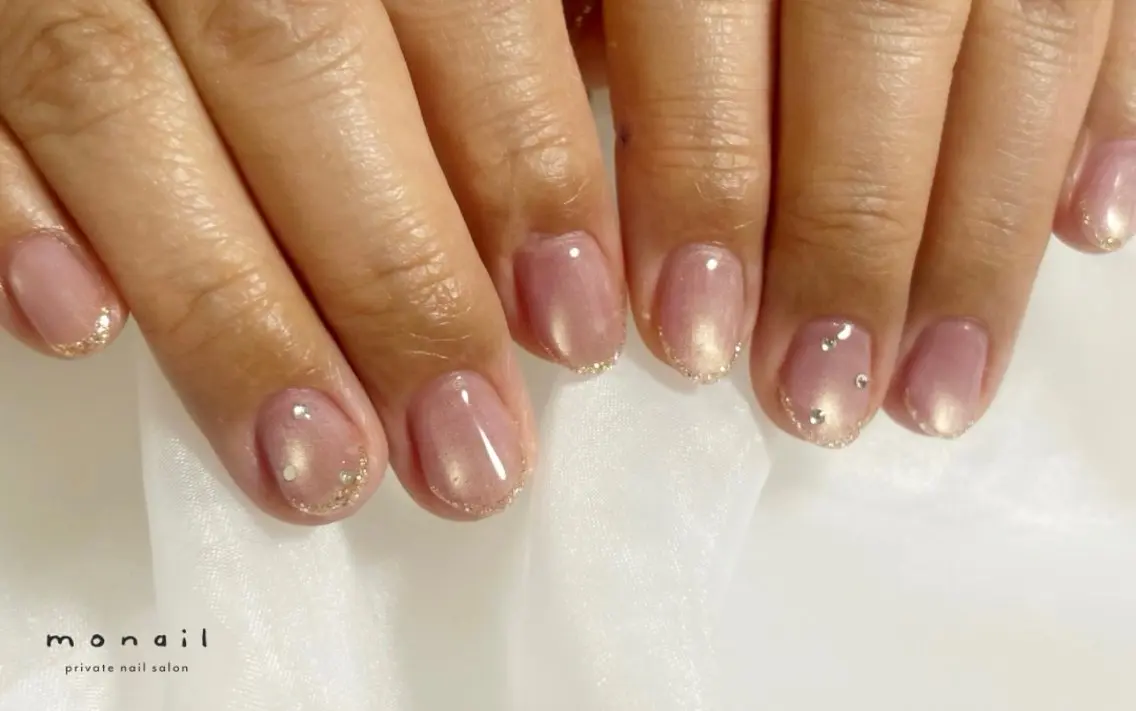 ネイル 氷ネイル・うるうるネイル マグネットネイル ハンドネイル nail salon monailのネイルデザイン