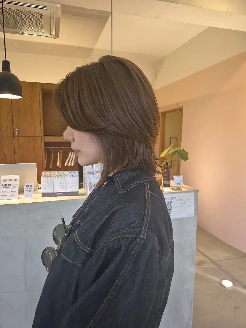 ミディアム ヘアカラー 丸藻 陽斗のヘアスタイル