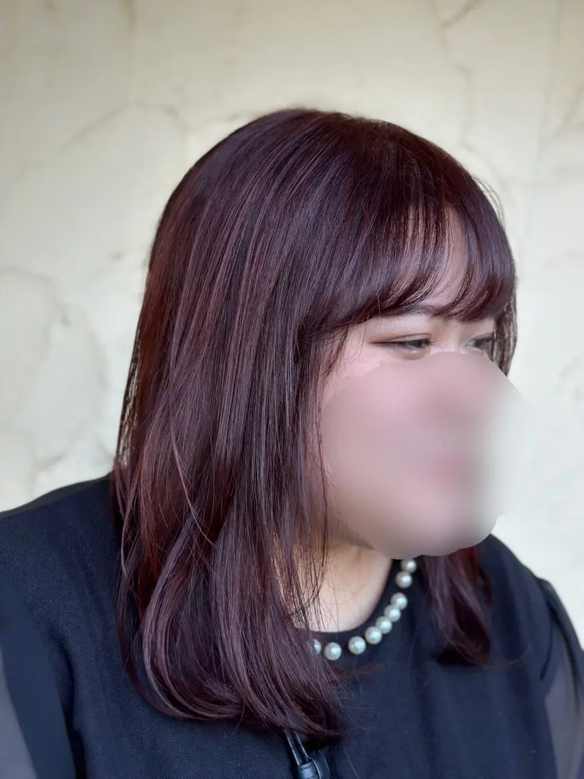 ミディアム 冨士 美織のヘアスタイル