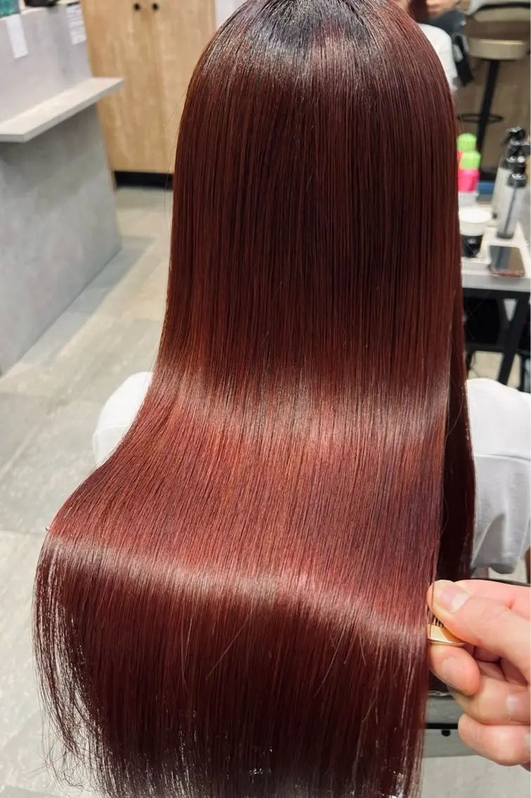 ロング 縮毛矯正/髪質改善 ちはる🍑のヘアスタイル