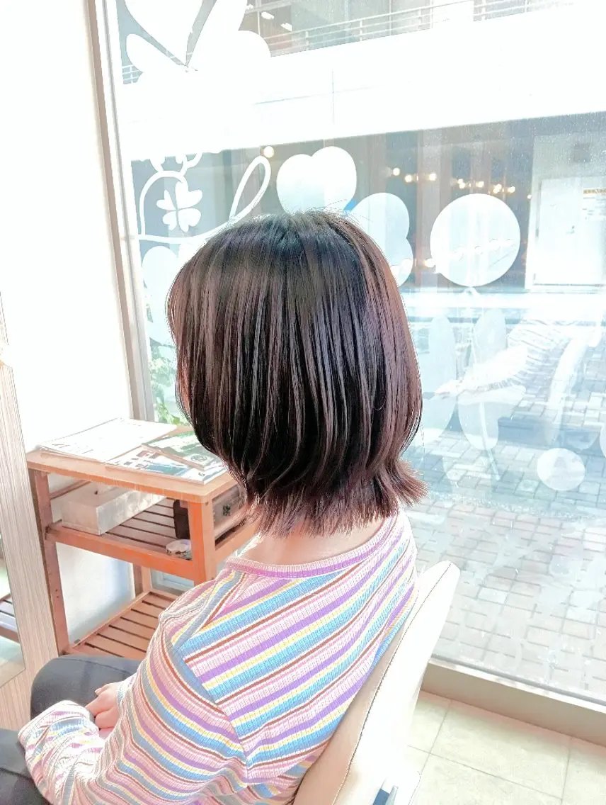 ミディアム ボブ レイヤーカット ショート/似合わせ みやじまのヘアスタイル