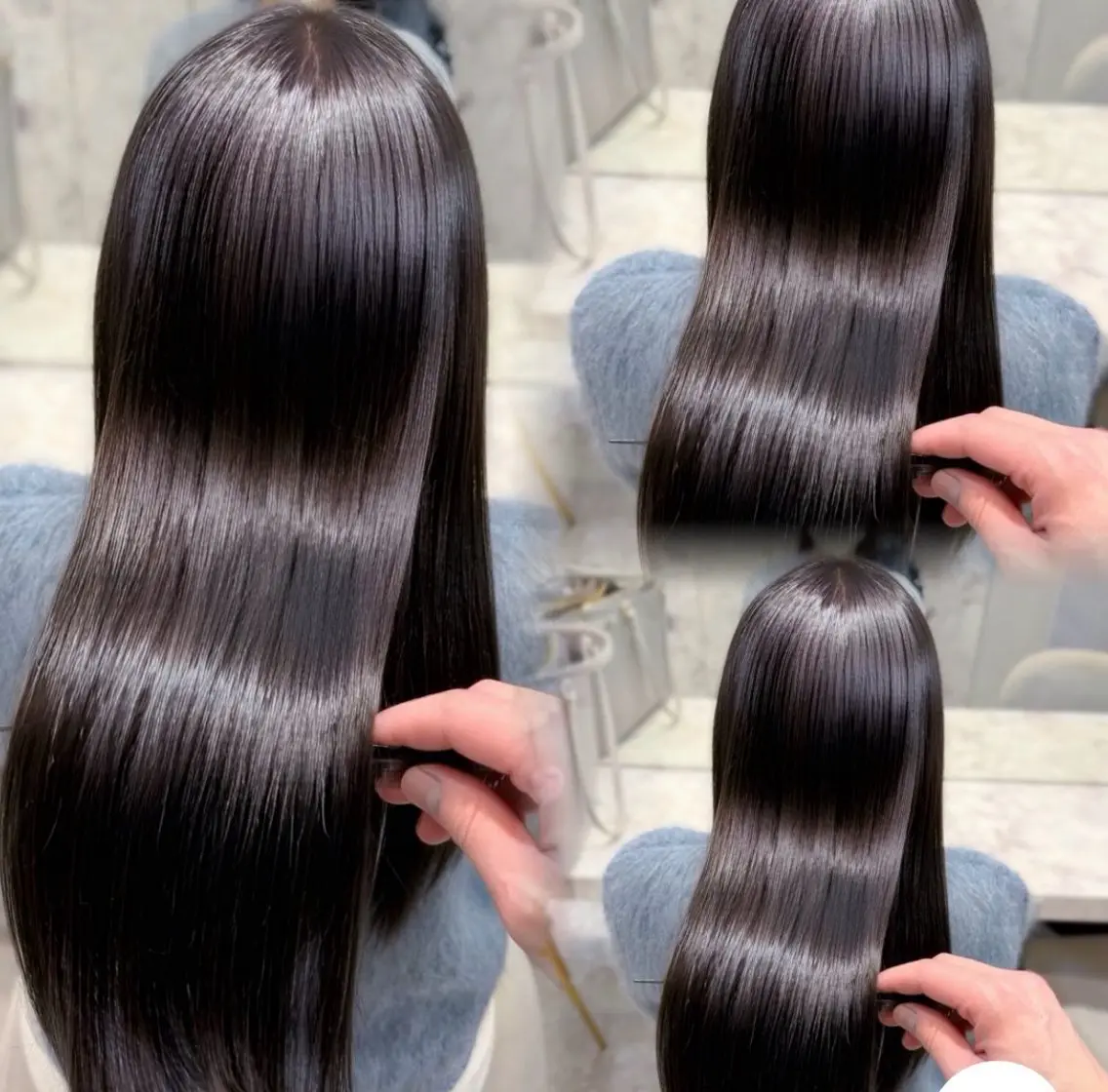 セミロング カラー グレージュ レイヤーカット カット ヘアカラー トリートメント 💙レイヤー縮毛矯正 大宮/虎白💙のヘアスタイル