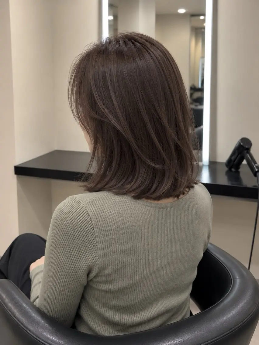 ミディアム カラー ブラウンカラー トリートメント 🌈ウルトワ水素 髪質改善naru🌈のヘアスタイル