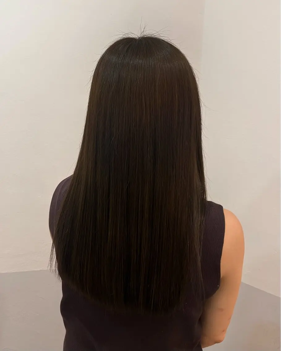 セミロング カラー ブリーチ ブラウンカラー 透明感カラー デザインカラー ヘーゼル ヘアカラー トリートメント sayuri /大阪・心斎橋美容師のヘアスタイル
