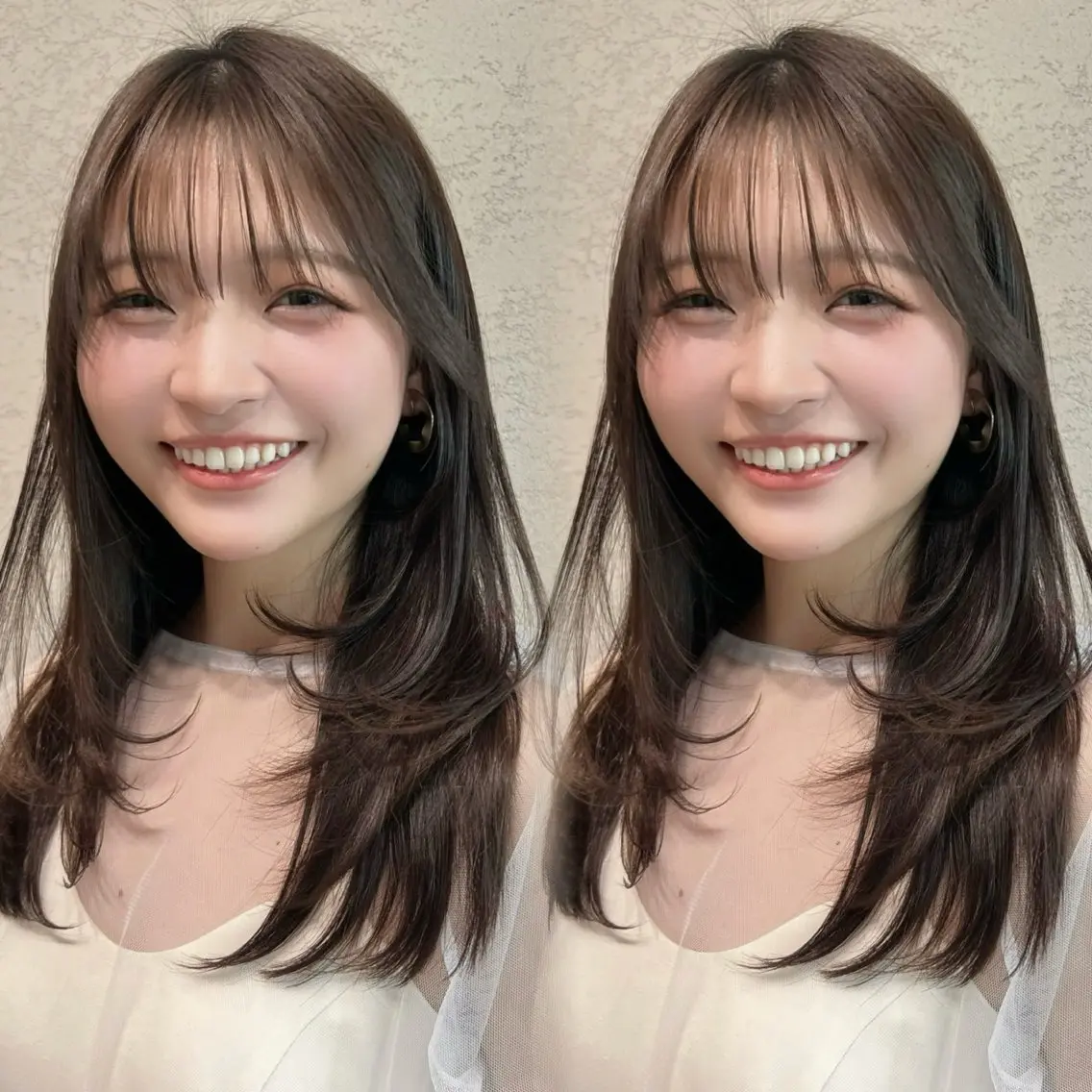 ロング カラー 似合わせカット カット ヘアカラー トリートメント レイヤー/髪質改善 Lond ambreのヘアスタイル