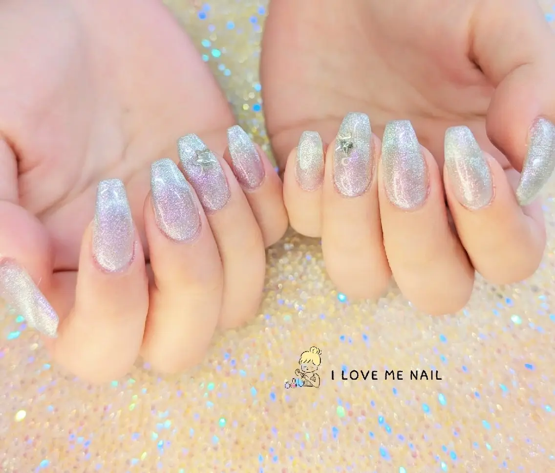 ネイル 長さ出し ハート 韓国ネイル マグネットネイル ニュアンスネイル I LOVE ME NAIL.。.:*♡のネイルデザイン