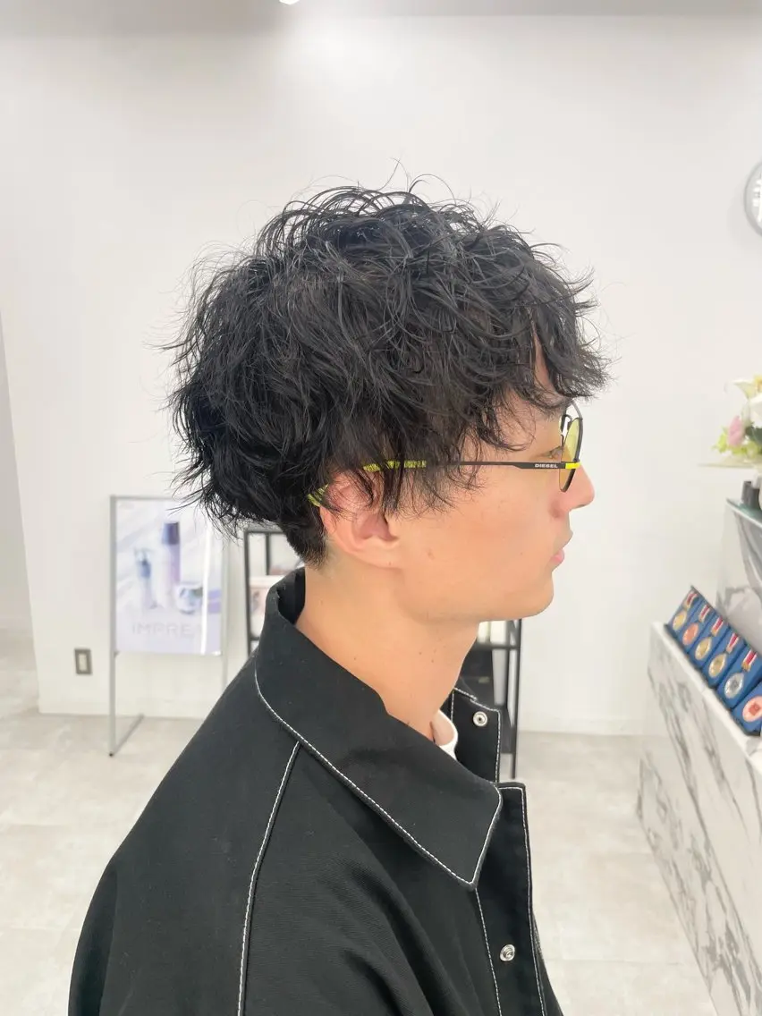 ショート パーマ ヘアアレンジ メンズ メンズパーマ ツイストスパイラルパーマ スパイラルパーマ カット パーマ トリートメント 【Sweep】おじま のぞみのヘアスタイル