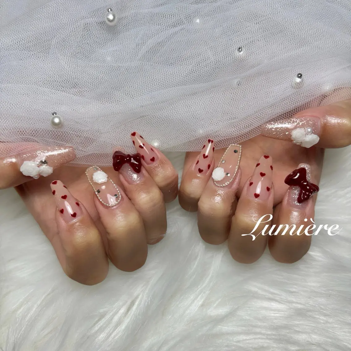 ネイル Lumière｜ ロング｜ワンホンのネイルデザイン