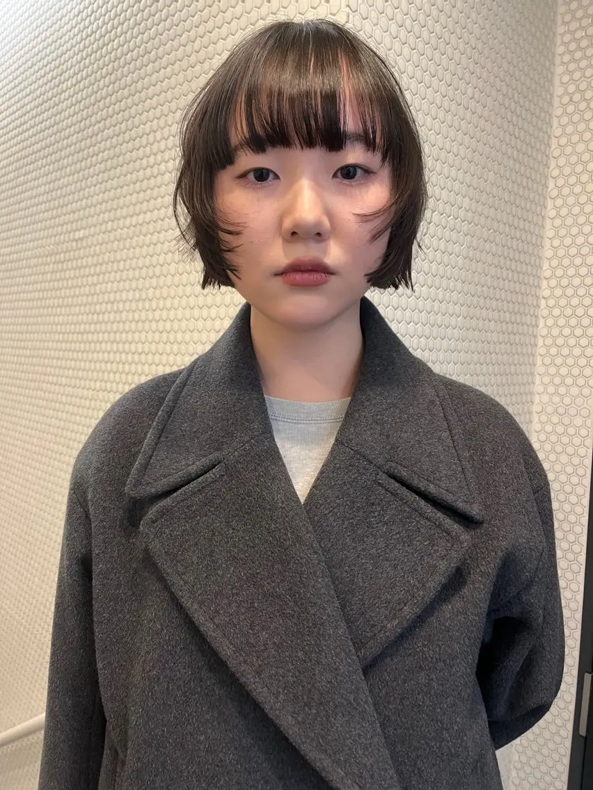 ショート ボブ カット トリートメント レイヤー/暖色/ 髪質改善/永礼芳果のヘアスタイル