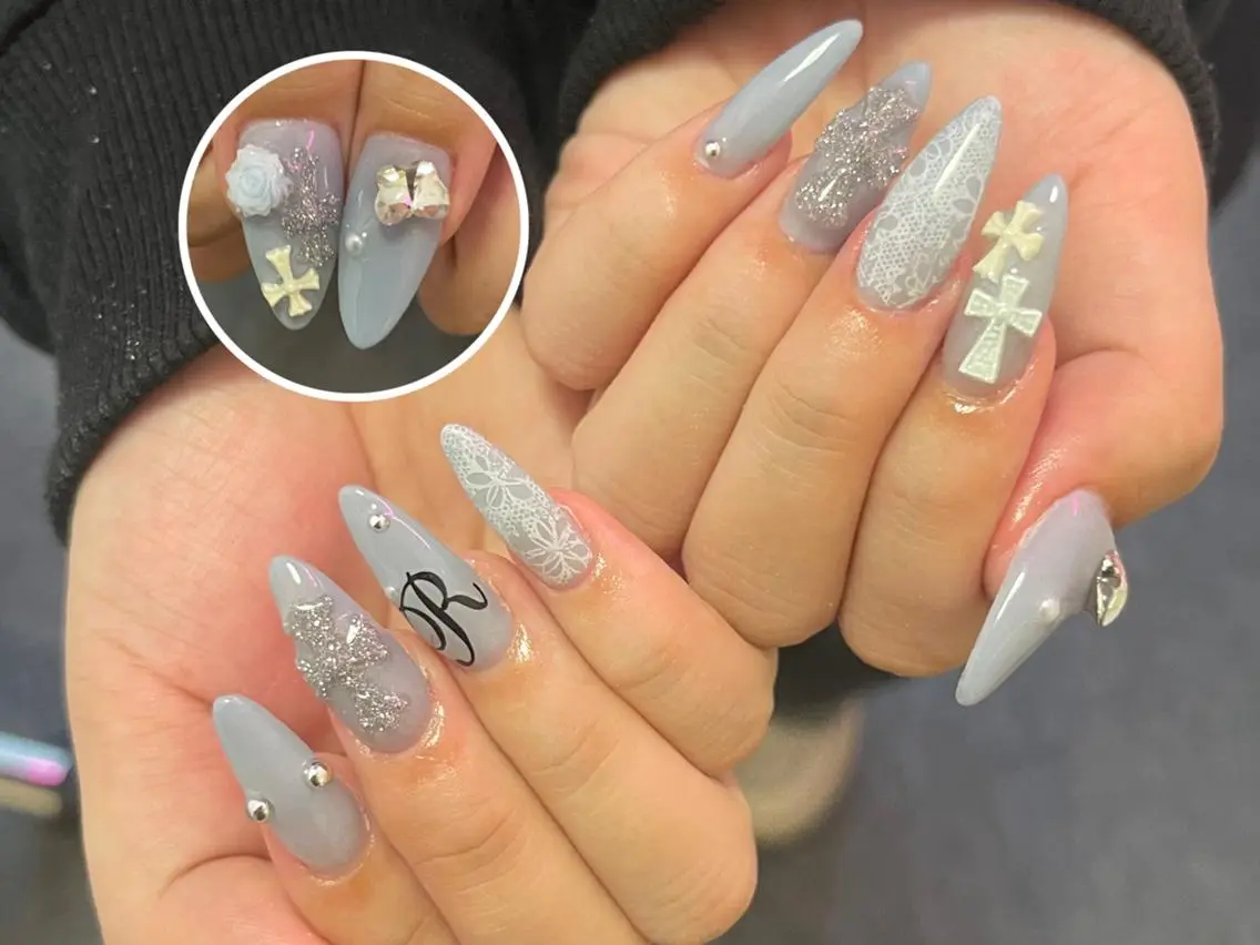 ネイル ボルドー チークネイル 長さ出し フレンチネイル ジェルネイル アンアンBelle Nail 池袋のネイルデザイン