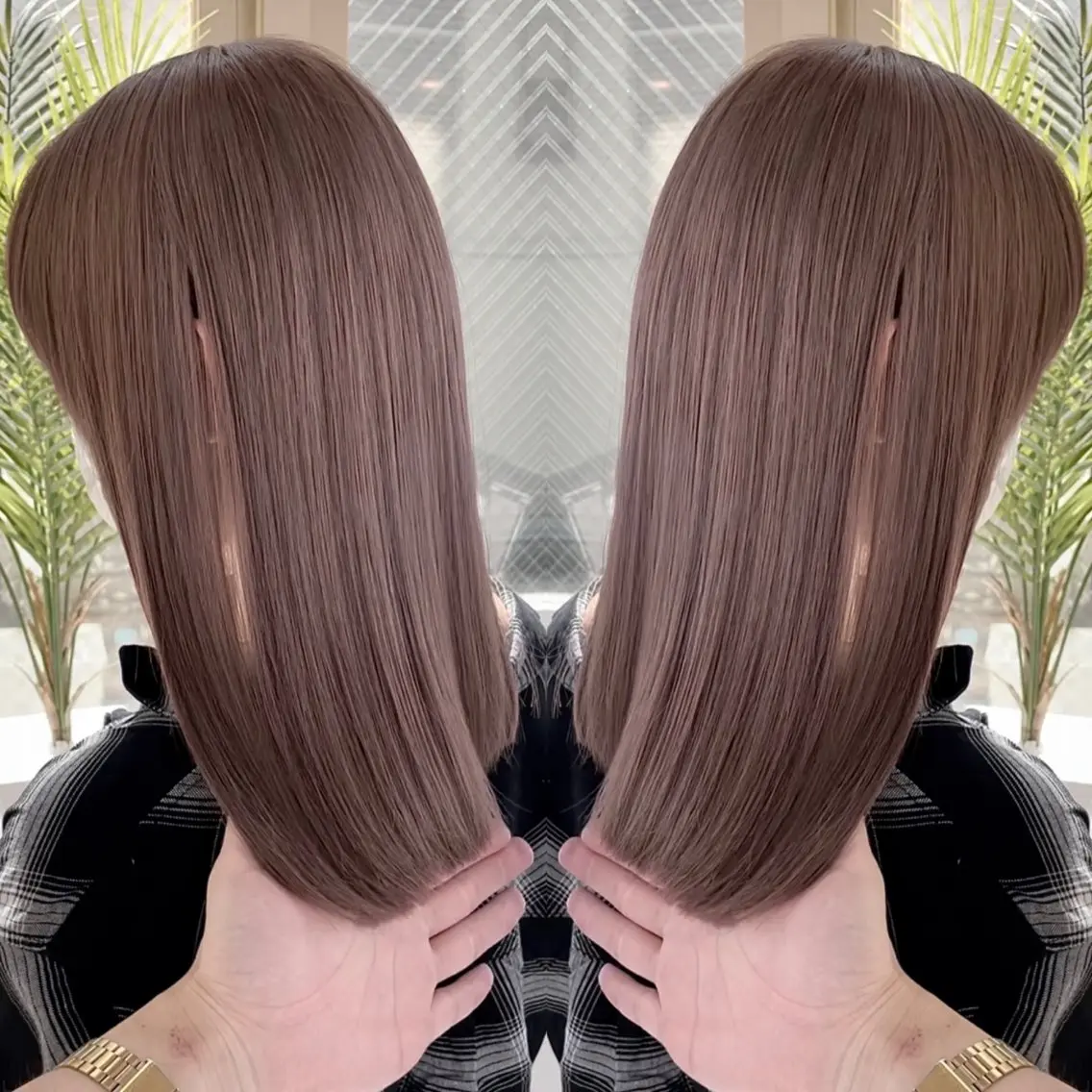 ミディアム バレイヤージュ ボブ🌈ナツヤのヘアスタイル