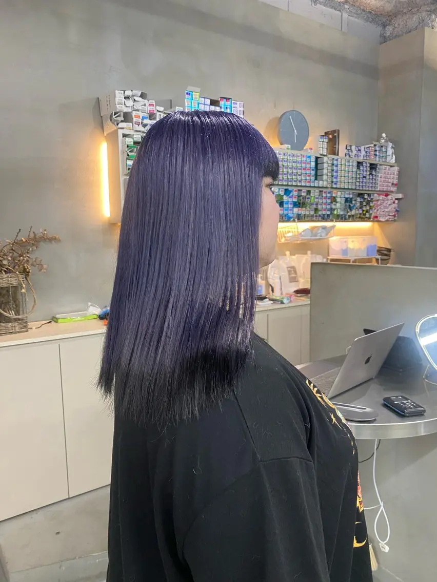 セミロング カラー ヘアカラー 前橋 姫奈のヘアスタイル