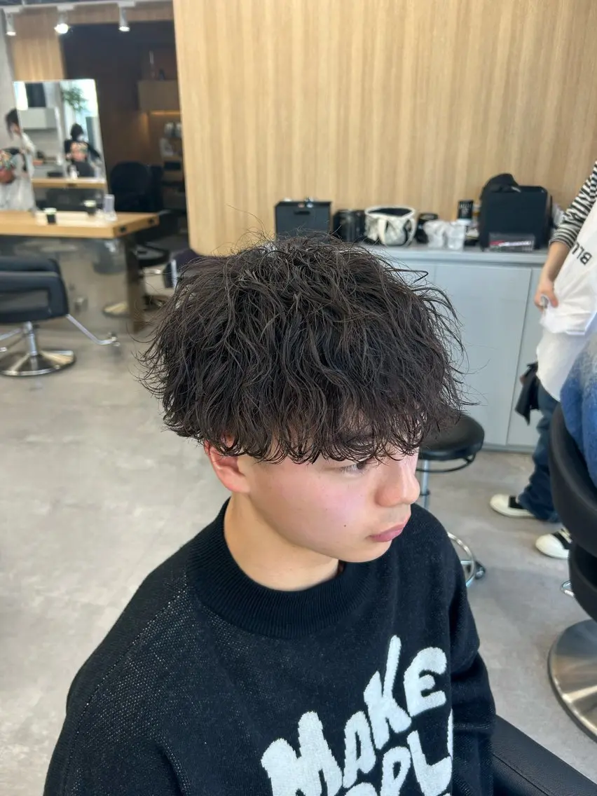 パーマ メンズ カット パーマ トリートメント ヘッドスパ ヘアセット イケメン製造機 🔥上原沙羅🔥のヘアスタイル
