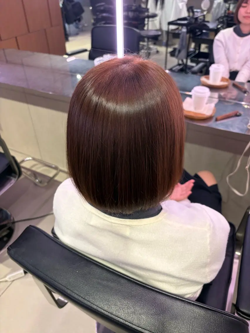 カラー ブラウンカラー オレンジ オレンジブラウン 🎀ふくだ みひろ🎀のヘアスタイル
