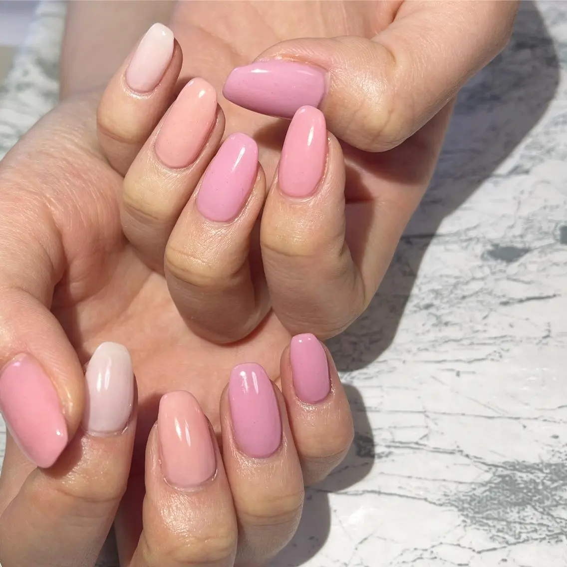 ネイル フットネイル ニュアンスネイル ピンク シンプルネイル 春ネイル nail fufla ♡yamane♡のネイルデザイン