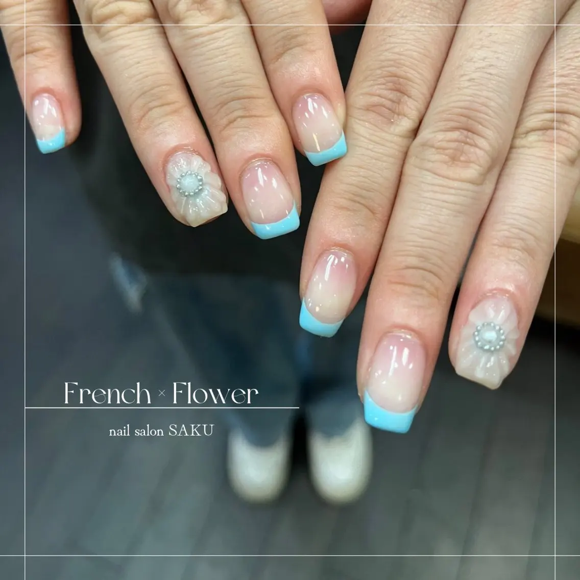 ネイル ニュアンスネイル シンプルネイル SAKU nail 作島茜のネイルデザイン