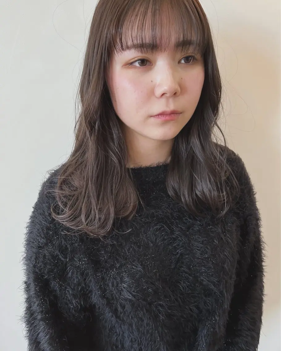 ミディアム カラー カット ヘアカラー トリートメント 仁木 謙太のヘアスタイル