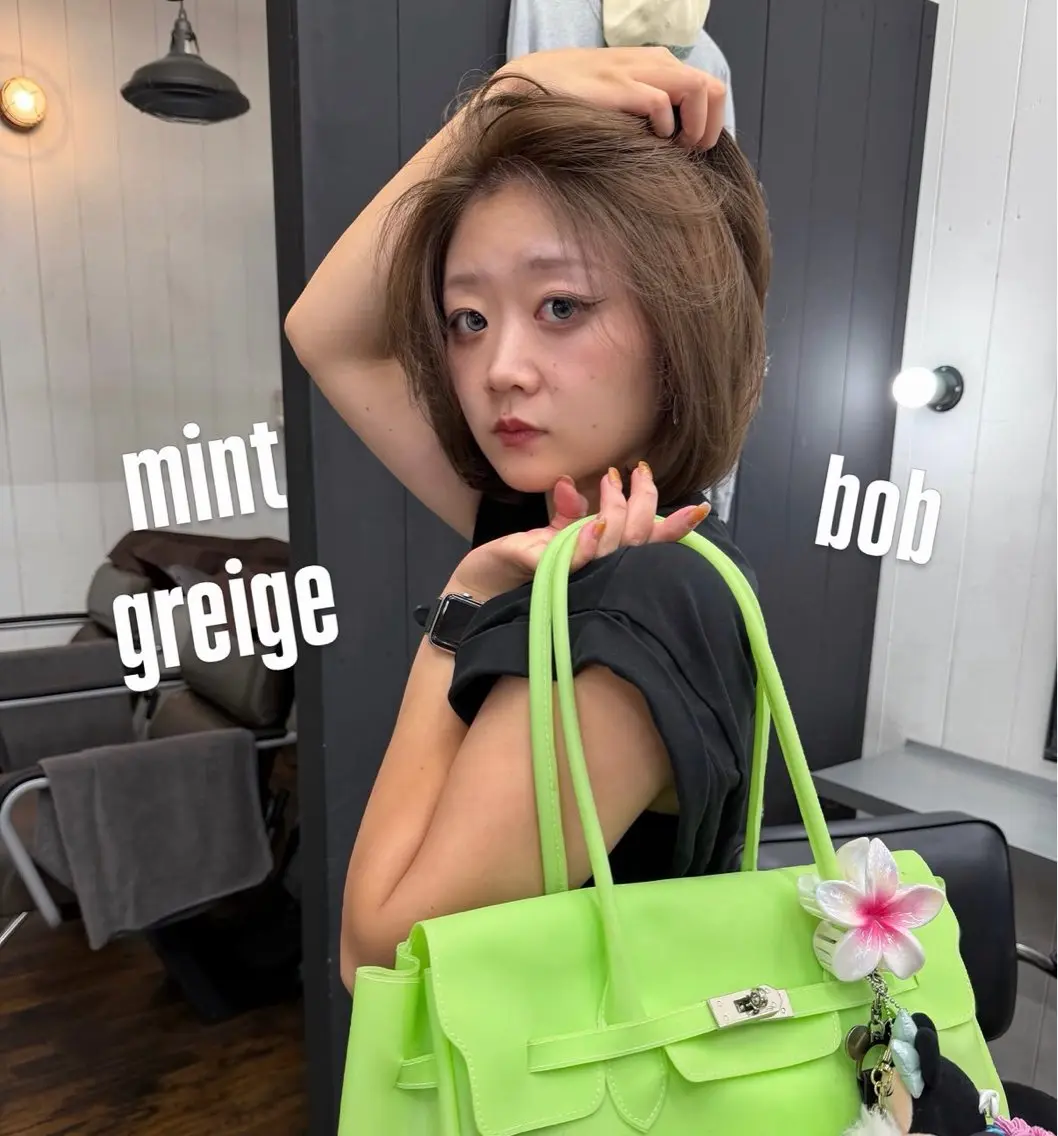 ミディアム ボブレイヤー ボブ レイヤーカット カット ヘアカラー VENICE MIKIのヘアスタイル